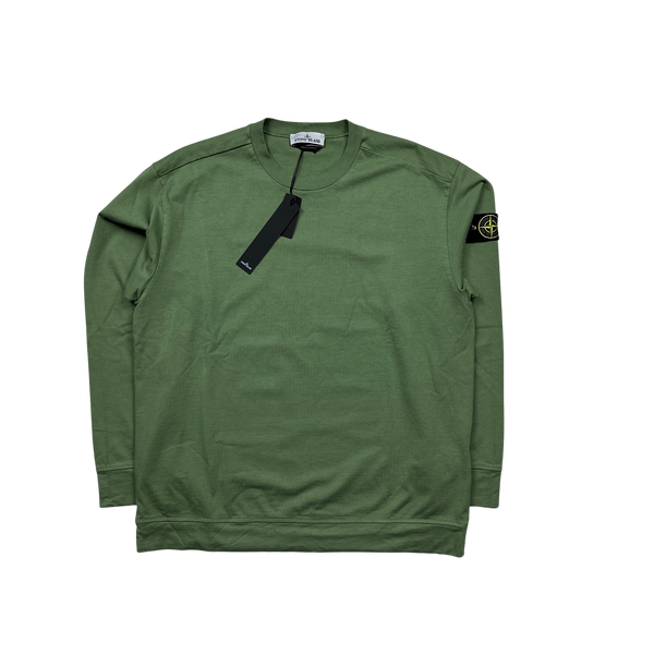 Stone Island 2023 Green Cotton Crewneck - XL