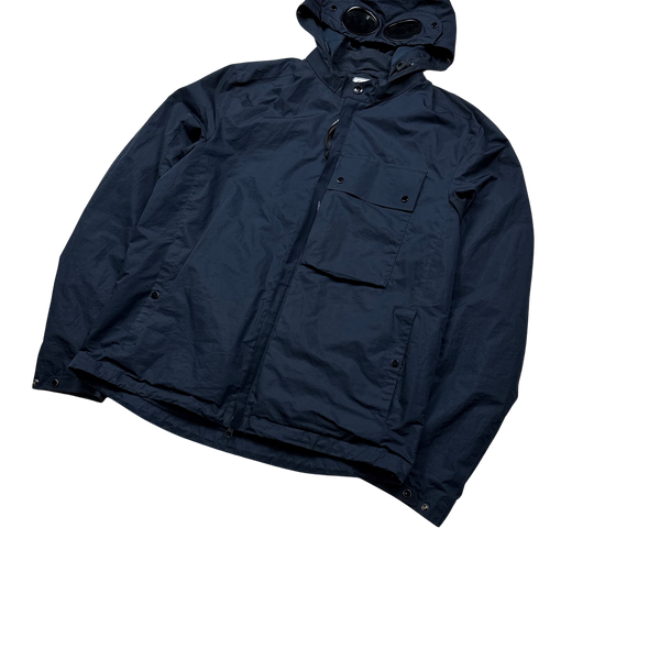 CP Company Navy Micro M Goggle Jacket - Large