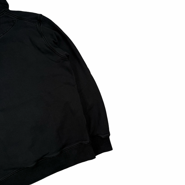 Stone Island 2021 Black Pullover Cotton Hoodie - Small