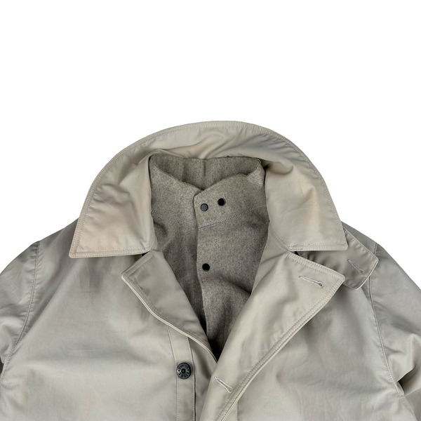 Stone Island Nylam Vintage 1998 Cream Wool Blend Dutch Rope Zipped Jacket - Medium