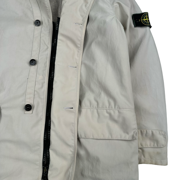 Stone Island Nylam Vintage 1998 Cream Wool Blend Dutch Rope Zipped Jacket - Medium