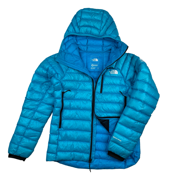 North Face Aqua Blue Summit Series 800 Pro Down Puffer Jacket - Small