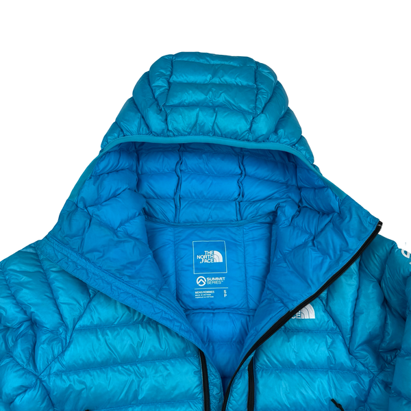 North Face Aqua Blue Summit Series 800 Pro Down Puffer Jacket - Small
