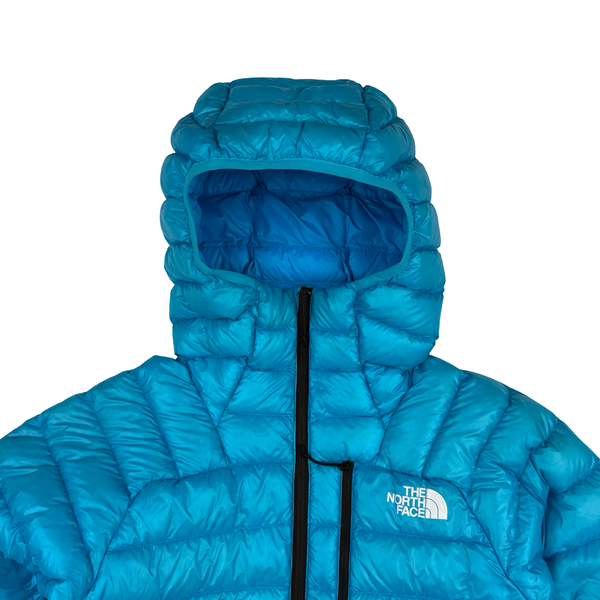 North Face Aqua Blue Summit Series 800 Pro Down Puffer Jacket - Small