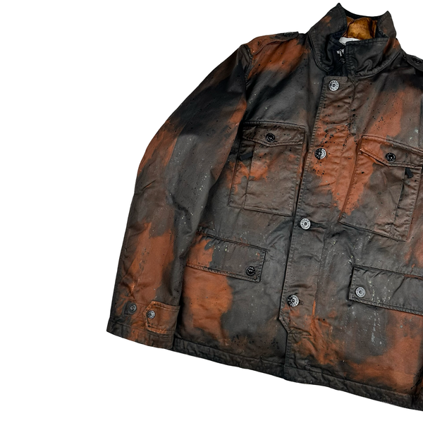 Stone Island 2014 Raso Hand Painted Tortoise Shell Camo Field Jacket - XL