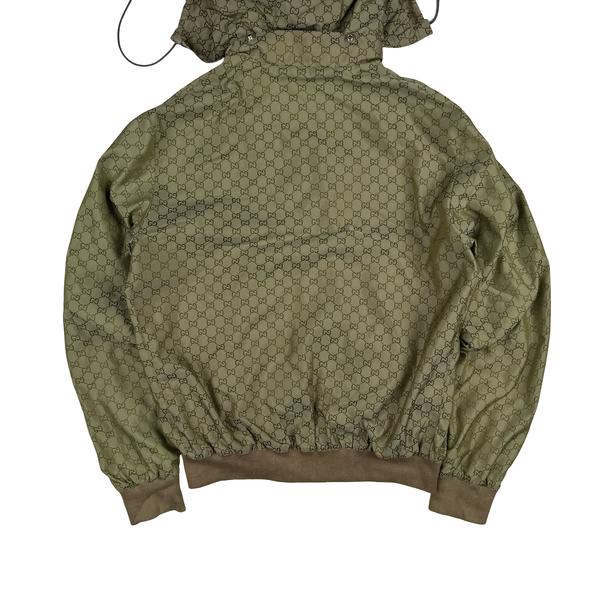 Gucci Classic Monogram Hooded Zip up Jacket - Medium