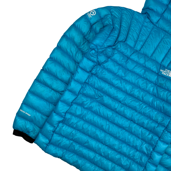 North Face Aqua Blue Summit Series 800 Pro Down Puffer Jacket - Small
