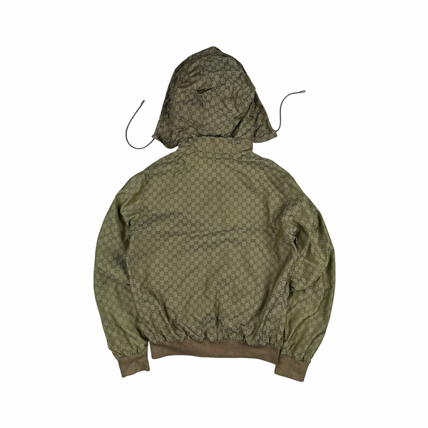 Gucci Classic Monogram Hooded Zip up Jacket - Medium