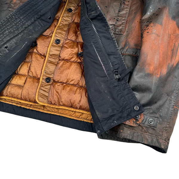 Stone Island 2014 Raso Hand Painted Tortoise Shell Camo Field Jacket - XL