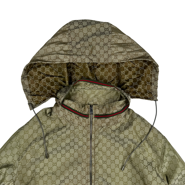 Gucci Classic Monogram Hooded Zip up Jacket - Medium