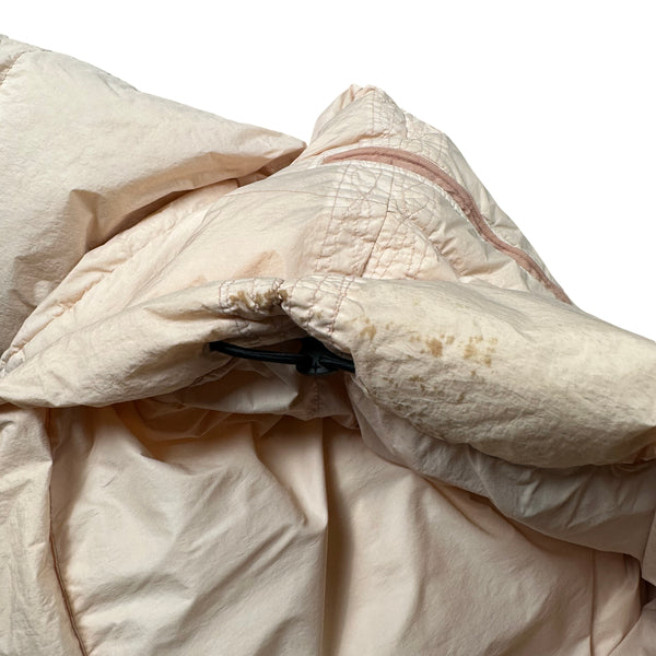 Stone Island 2022 Peach Crinkle R-NY Down Puffer Jacket - Large