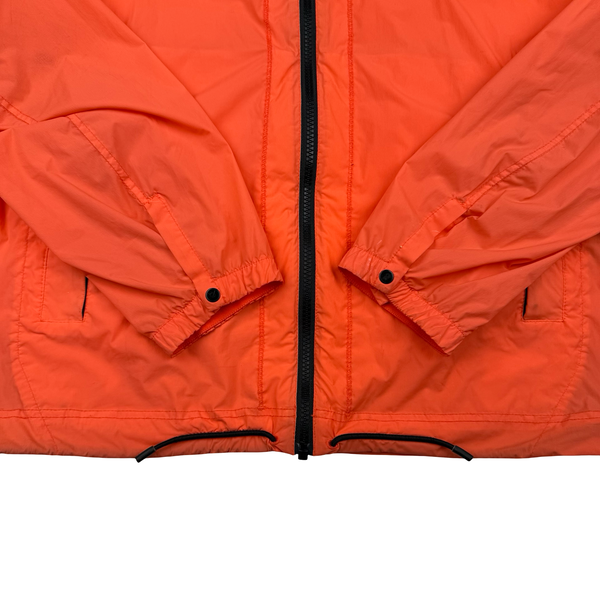 Stone Island 2020 Neon Orange Skin Touch Nylon Hooded Jacket - XL