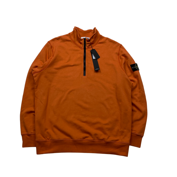 Stone Island 2023 Orange Cotton Pullover - XXL