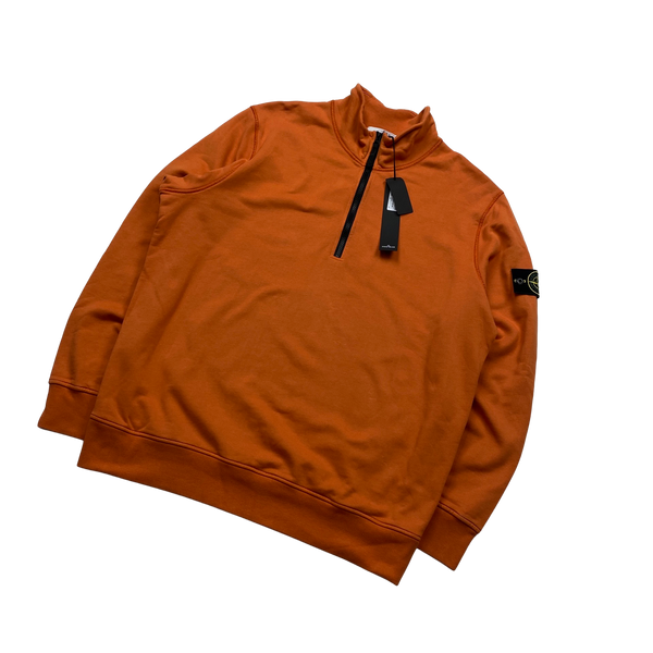 Stone Island 2023 Orange Cotton Pullover - XXL