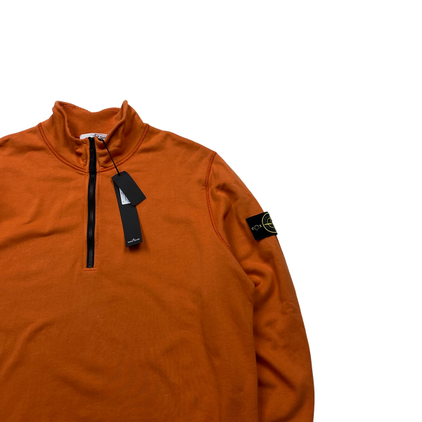 Stone Island 2023 Orange Cotton Pullover - XXL