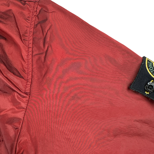 Stone Island 2007 Red Nylon Metal Hooded Jacket - Large