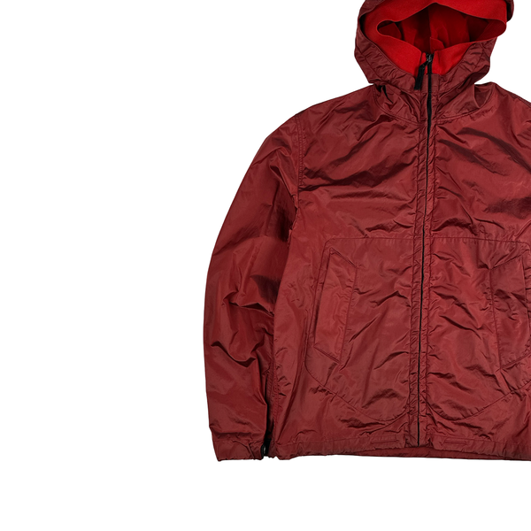Stone Island 2007 Red Nylon Metal Hooded Jacket - Large