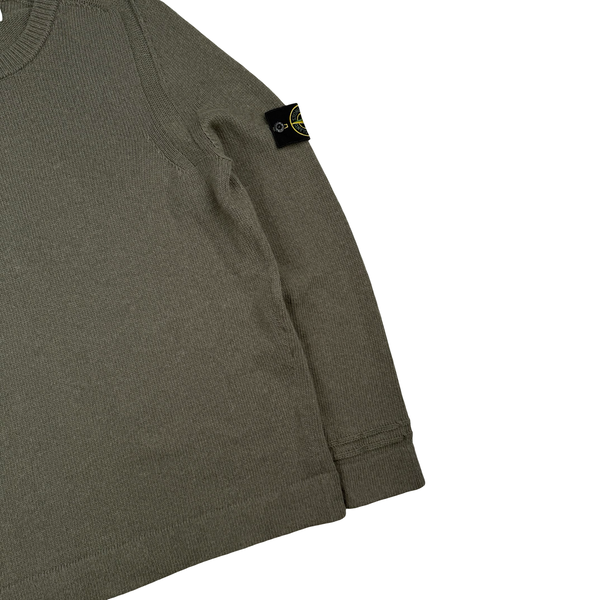 Stone Island 2018 Sage Green Wool Crewneck Jumper - Medium
