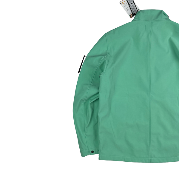 Stone Island 2021 Light Soft Shell Lime Green Bomber Jacket - Medium