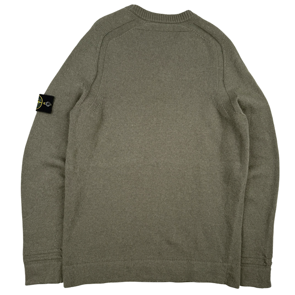 Stone Island 2018 Sage Green Wool Crewneck Jumper - Medium