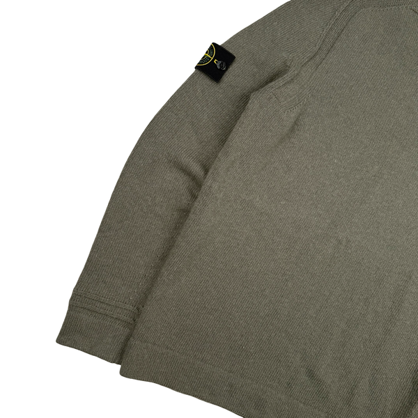 Stone Island 2018 Sage Green Wool Crewneck Jumper - Medium