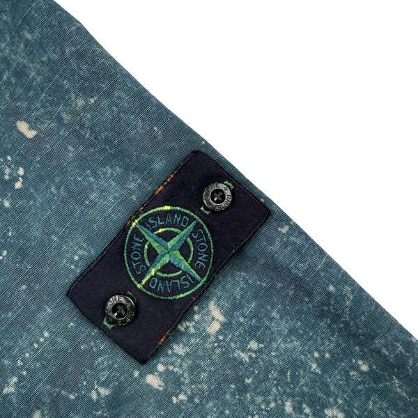 Stone Island Blue Off-Dyed OVD Camo Overshirt Jacket - Large