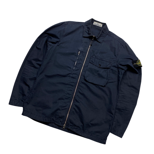 Stone Island 2019 Navy Cotton Overshirt - Medium