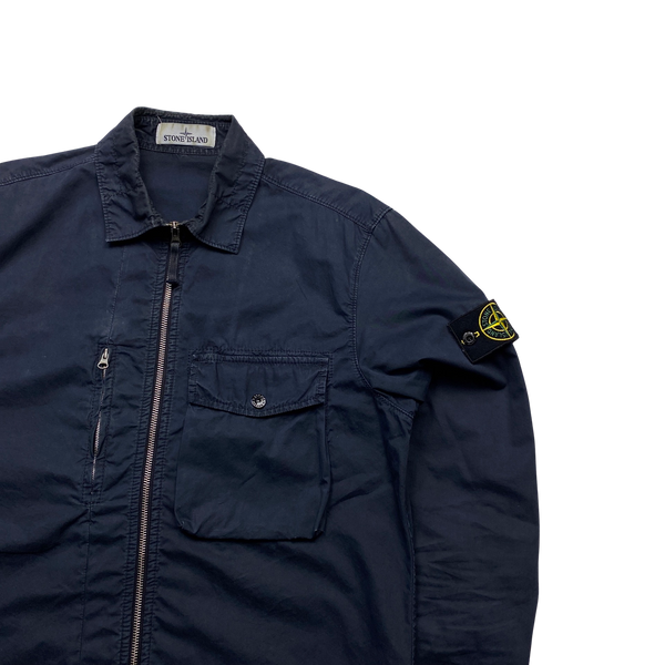 Stone Island 2019 Navy Cotton Overshirt - Medium