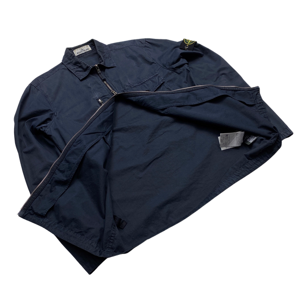 Stone Island 2019 Navy Cotton Overshirt - Medium