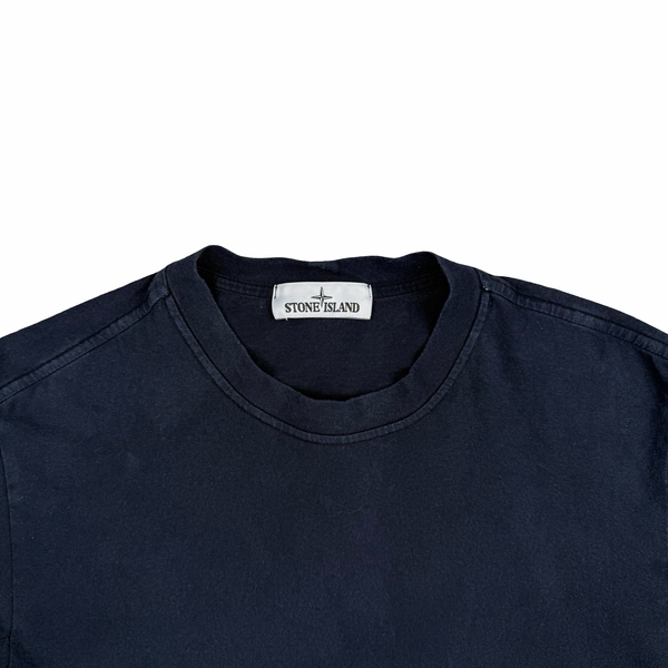 Stone Island 2017 Navy Long Sleeve Cotton Top - Medium