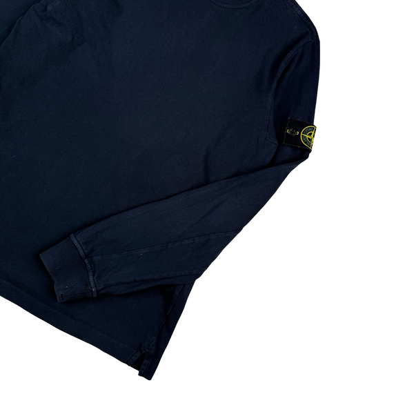 Stone Island 2017 Navy Long Sleeve Cotton Top - Medium