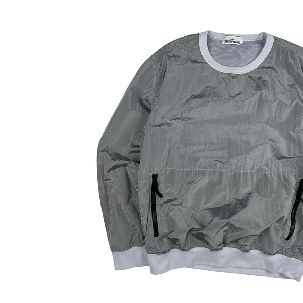 Stone Island 2017 Grey Nylon Metal Pullover - Medium