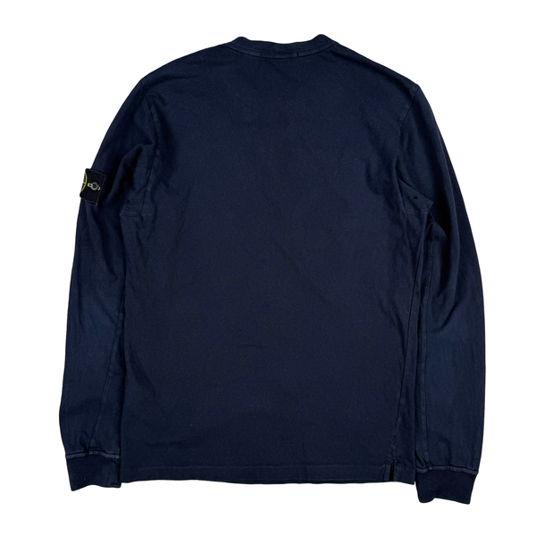 Stone Island 2017 Navy Long Sleeve Cotton Top - Medium