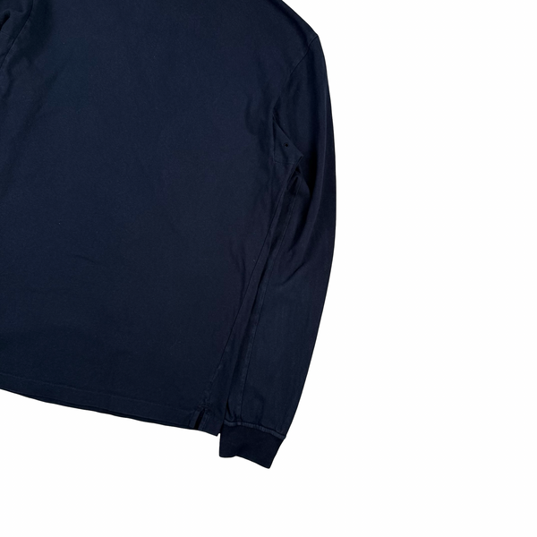 Stone Island 2017 Navy Long Sleeve Cotton Top - Medium