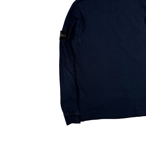 Stone Island 2017 Navy Long Sleeve Cotton Top - Medium