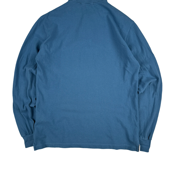 Stone Island 2023 Blue Long Sleeved Polo Shirt - Large