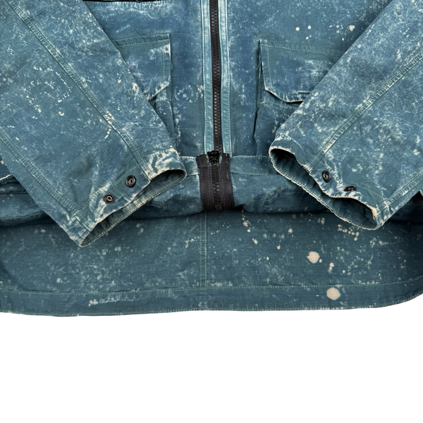 Stone Island Blue Off-Dyed OVD Camo Overshirt Jacket - Large