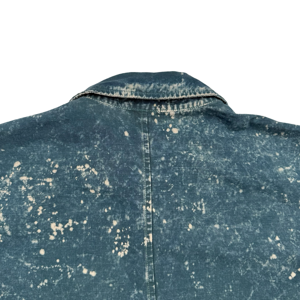 Stone Island Blue Off-Dyed OVD Camo Overshirt Jacket - Large