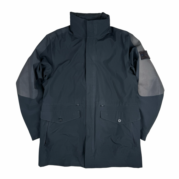 Stone Island 2017 Blue/Black Tank Shield Ghost Piece Jacket - XL