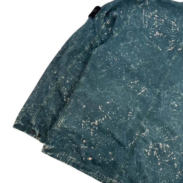 Stone Island Blue Off-Dyed OVD Camo Overshirt Jacket - Large