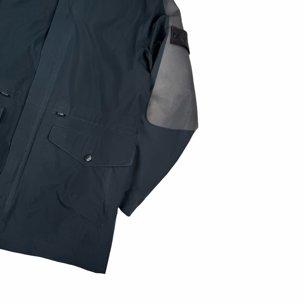 Stone Island 2017 Blue/Black Tank Shield Ghost Piece Jacket - XL