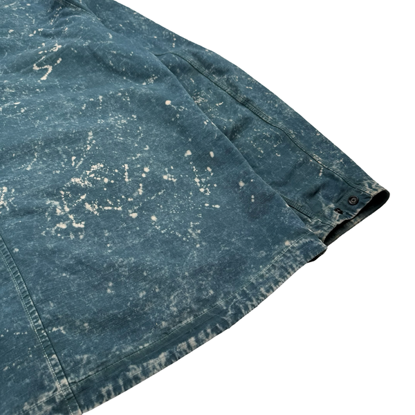 Stone Island Blue Off-Dyed OVD Camo Overshirt Jacket - Large