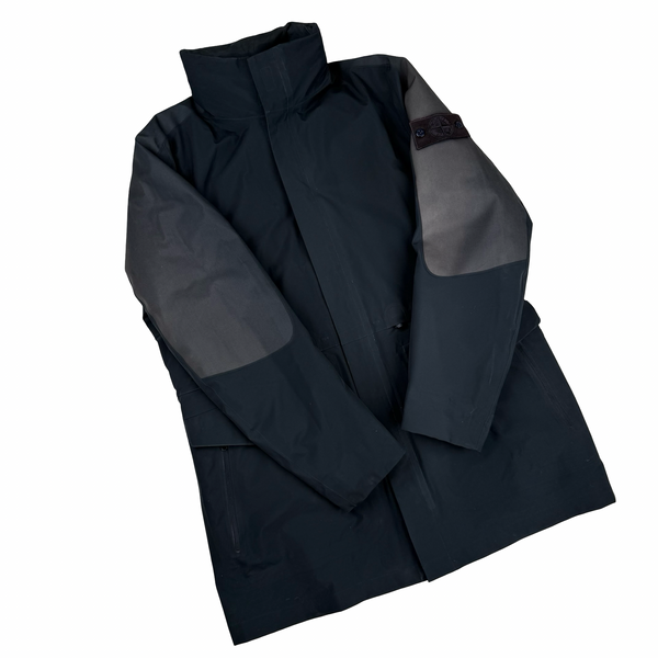 Stone Island 2017 Blue/Black Tank Shield Ghost Piece Jacket - XL