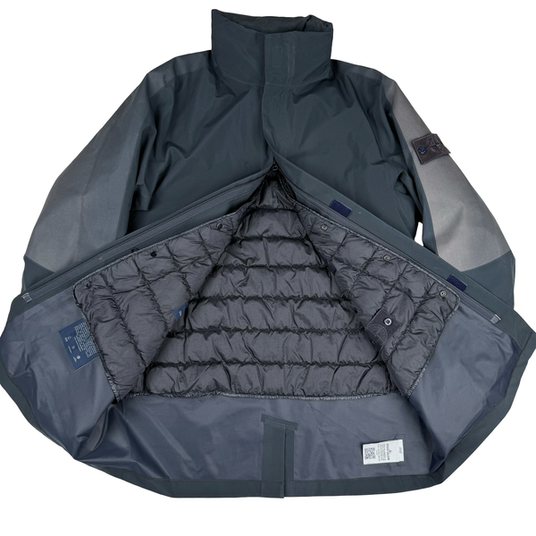 Stone Island 2017 Blue/Black Tank Shield Ghost Piece Jacket - XL