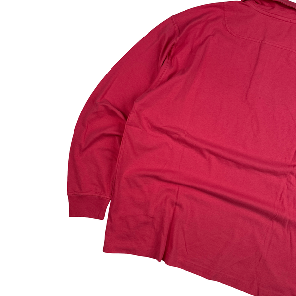 Stone Island 2023 Pink Embroidered Chest Logo Long Sleeve Polo Shirt - XL