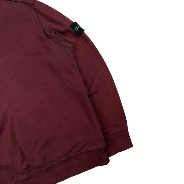 Stone Island 2017 Burgundy Cotton Crewneck Sweatshirt - XL
