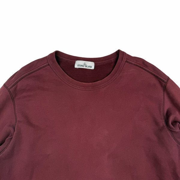 Stone Island 2017 Burgundy Cotton Crewneck Sweatshirt - XL