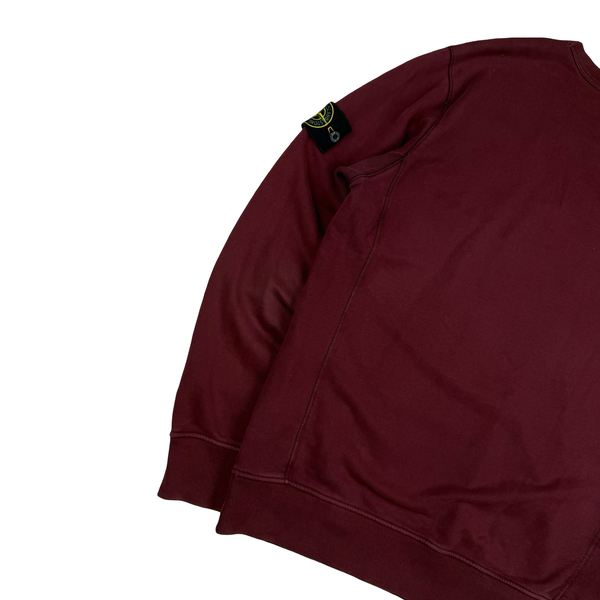Stone Island 2017 Burgundy Cotton Crewneck Sweatshirt - XL