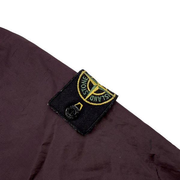 Stone Island 2008 Maroon Nylon Metal Shimmer - Large