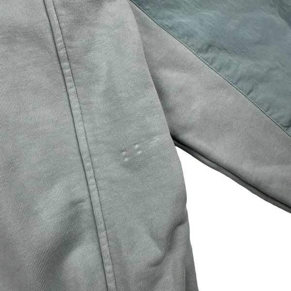 Stone Island 2023 Light Blue Cotton Nylon Panel Hood Jumper - XL